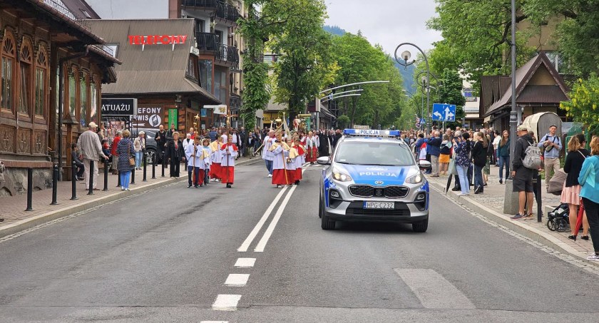 Policja zapewniła bezpieczeństwo podczas procesji / Fot. KPP Zakopane