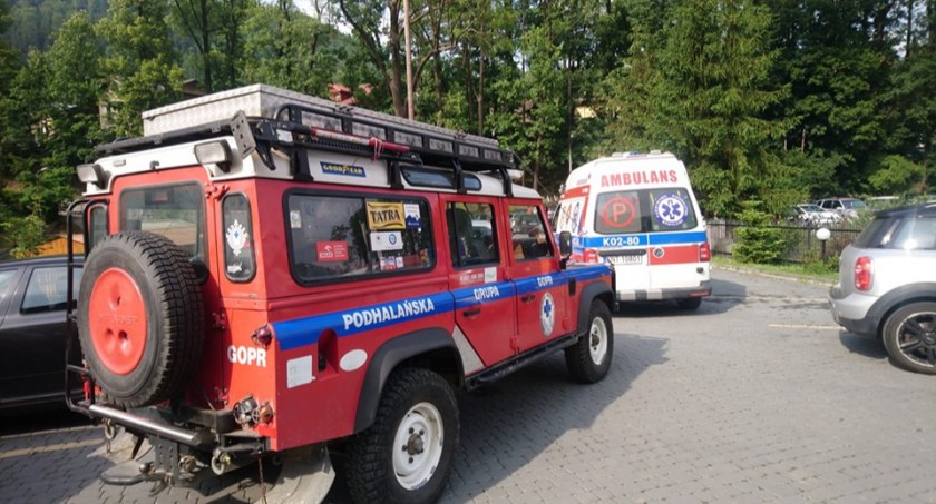 Chłopiec spadł z Drogi Pienińskiej do Dunajca / GP GOPR sekcja operacyjna Szczawnica