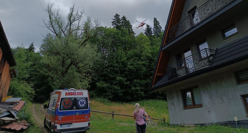 Śmigłowiec TOPR w Białym Dunajcu / Fot. KP PSP Zakopane