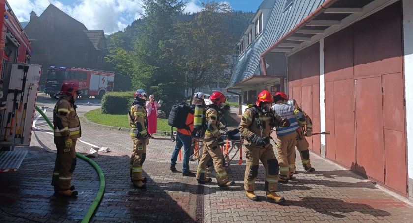 Ćwiczenia ratowniczo-gaśnicze / fot. KP PSP Zakopane