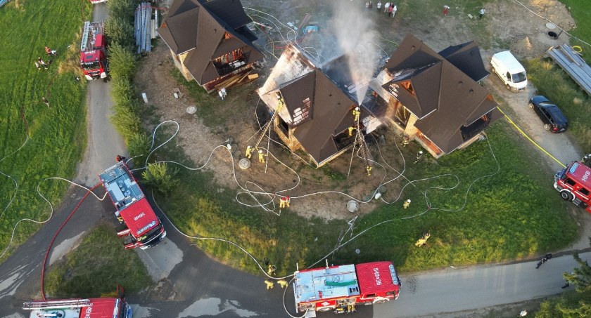 Pożar drewnianych domów / Fot. KP PSP Zakopane