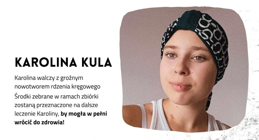 Pomoc charytatywna, Pomóżmy Karolinie wygrać walkę nowotworem rdzenia kręgowego - zdjęcie, fotografia