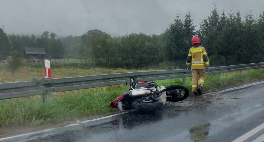 Wypadki, Wypadek motocyklisty - zdjęcie, fotografia