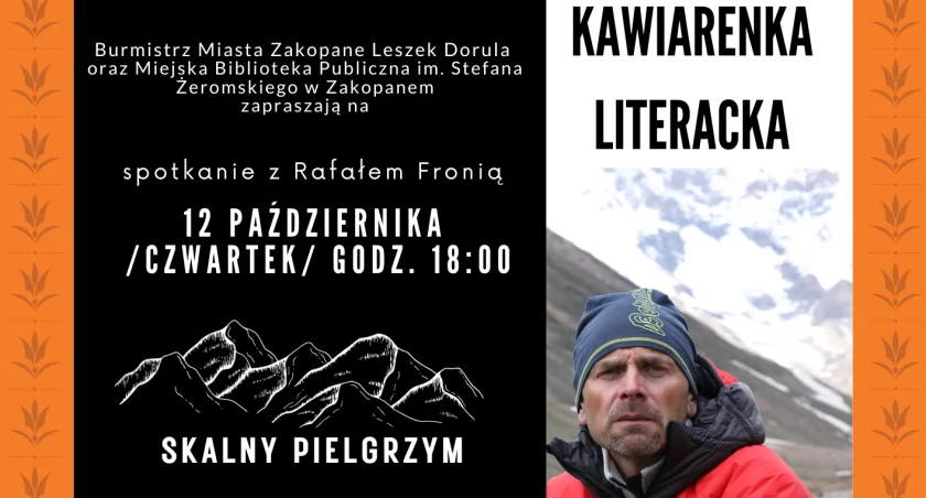Kultura, Kawiarenka literacka spotkaniu Rafałem Fronią - zdjęcie, fotografia