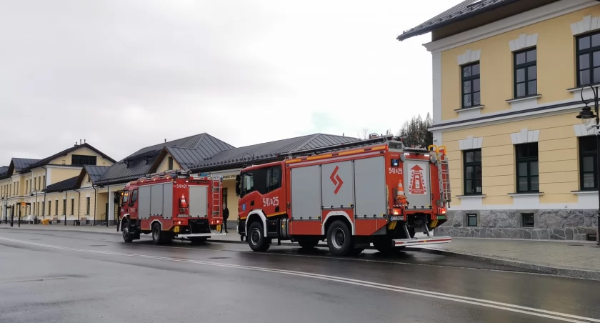Ćwiczenia na terenie Centrum Komunikacyjnego w Zakopanem / Fot. KP PSP Zakopane