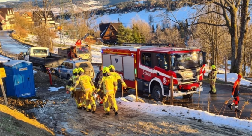 Wypadek podczas prac ziemnych / fot. KP PSP Zakopane