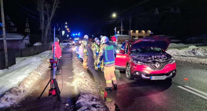 Zderzenie samochodów w Witowie / Fot. KP PSP Zakopane
