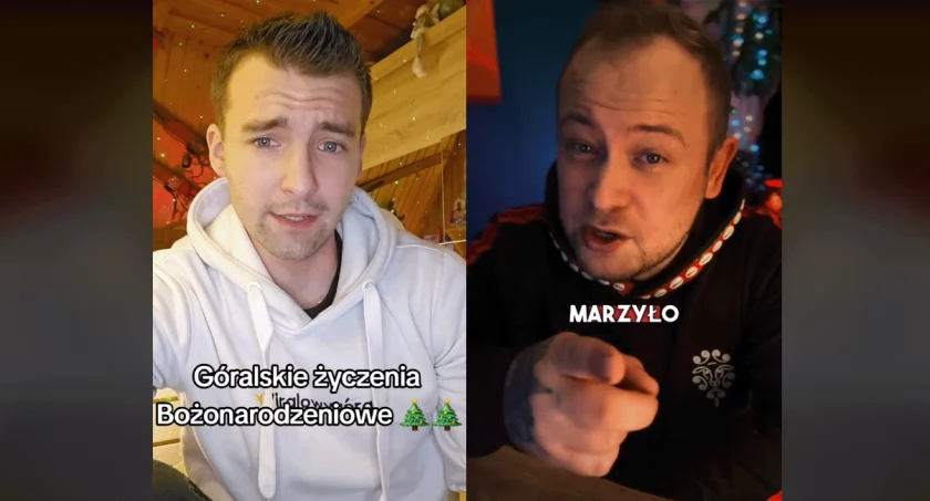Ludzie, Góralskie życzenia bożonarodzeniowe tiktokerów Podhala - zdjęcie, fotografia