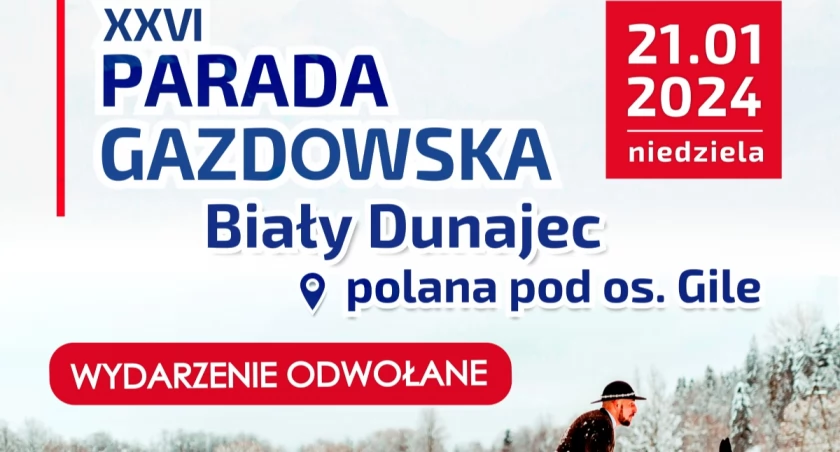 Festiwale, Odwołanie Parady Gazdowskiej Białym Dunajcu - zdjęcie, fotografia