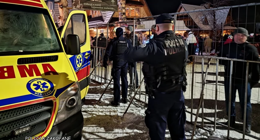 Małopolscy policjanci zabezpieczali teren wokół skoczni / Fot. KPP Zakopane