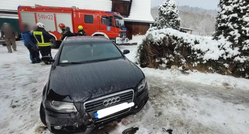 Kolizja w Białym Dunajcu / Fot. OSP Biały Dunajec