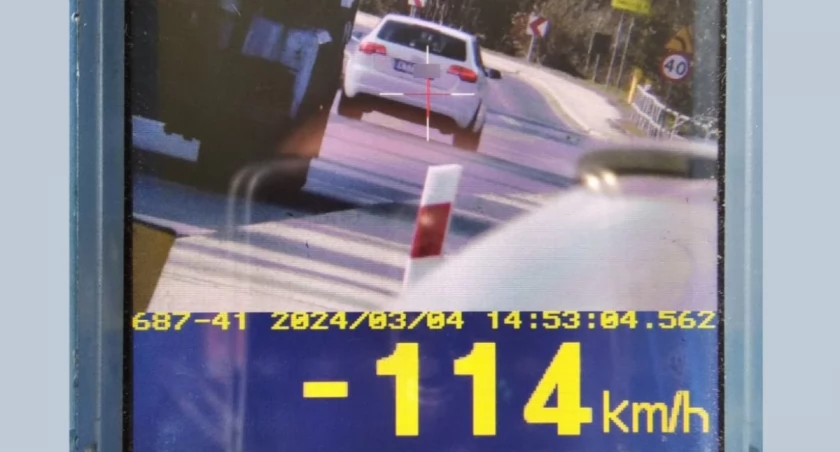 18-latek jechał 114 km/h / Fot. KPP Zakopane