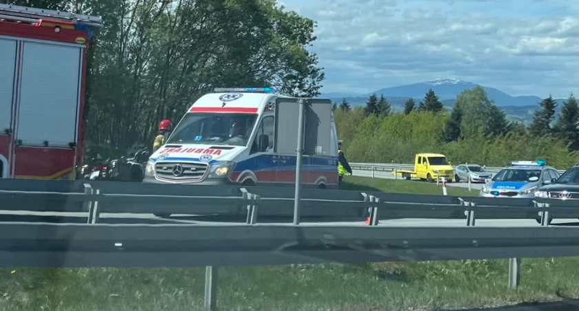 Stracił panowanie na motocyklem / Fot. czytelnik Góral Info
