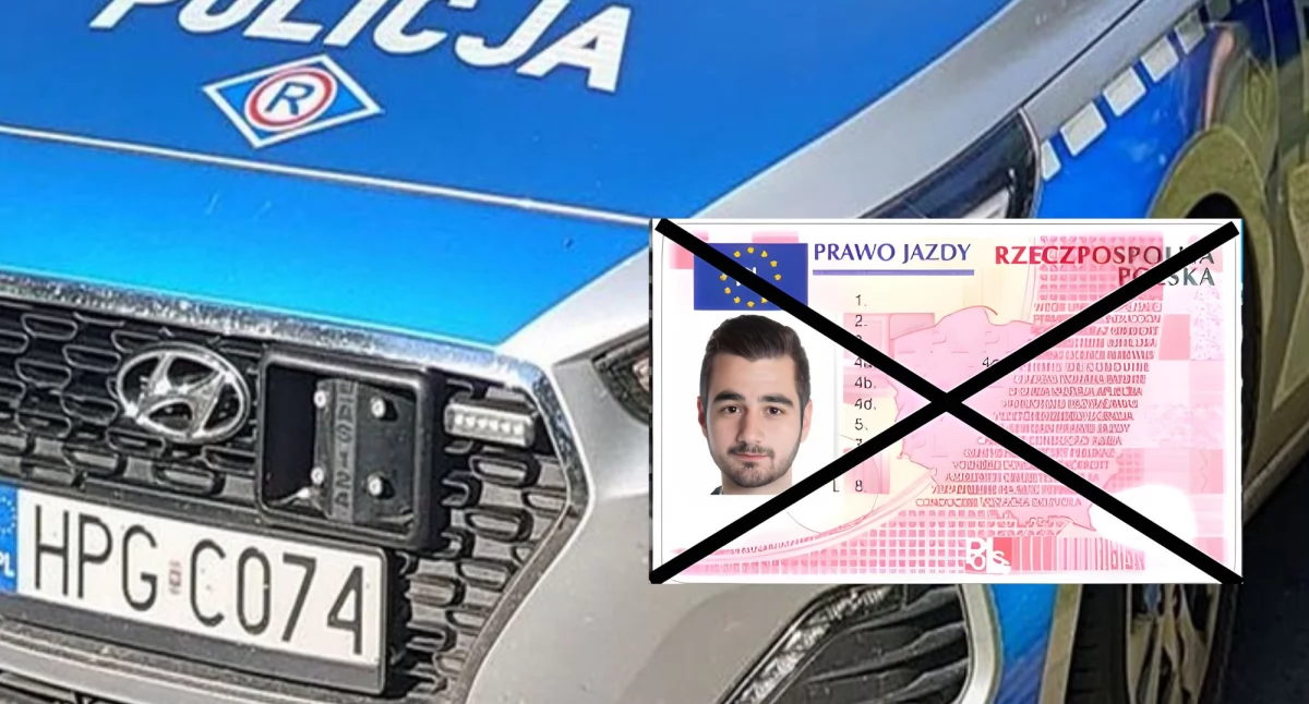Policyjne, Przekroczył punkty stracił prawo jazdy - zdjęcie, fotografia