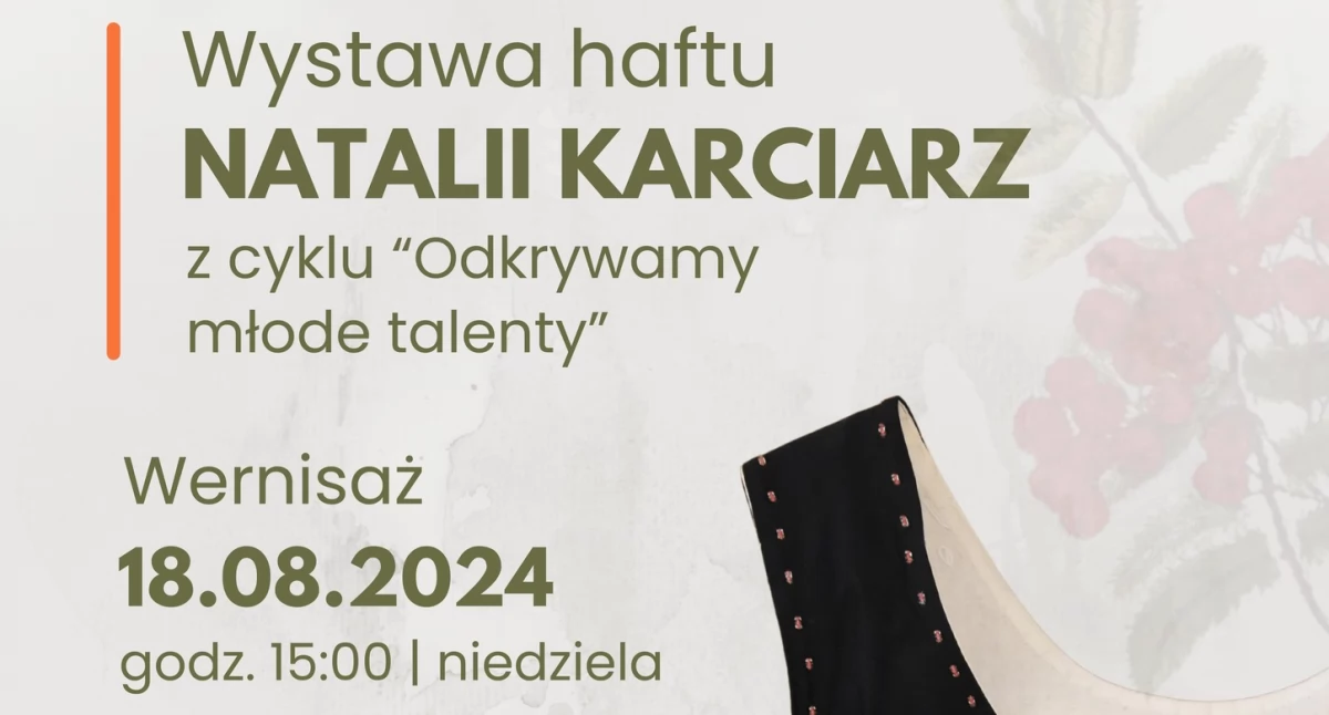 Folklor, Wystawa haftu Natalii Karciarz cyklu „Odkrywamy młode talenty” - zdjęcie, fotografia