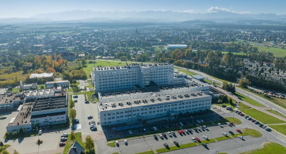 Na zdjęciu Podhalański Szpital Specjalistyczny im. Jana Pawła II w Nowym Targu
