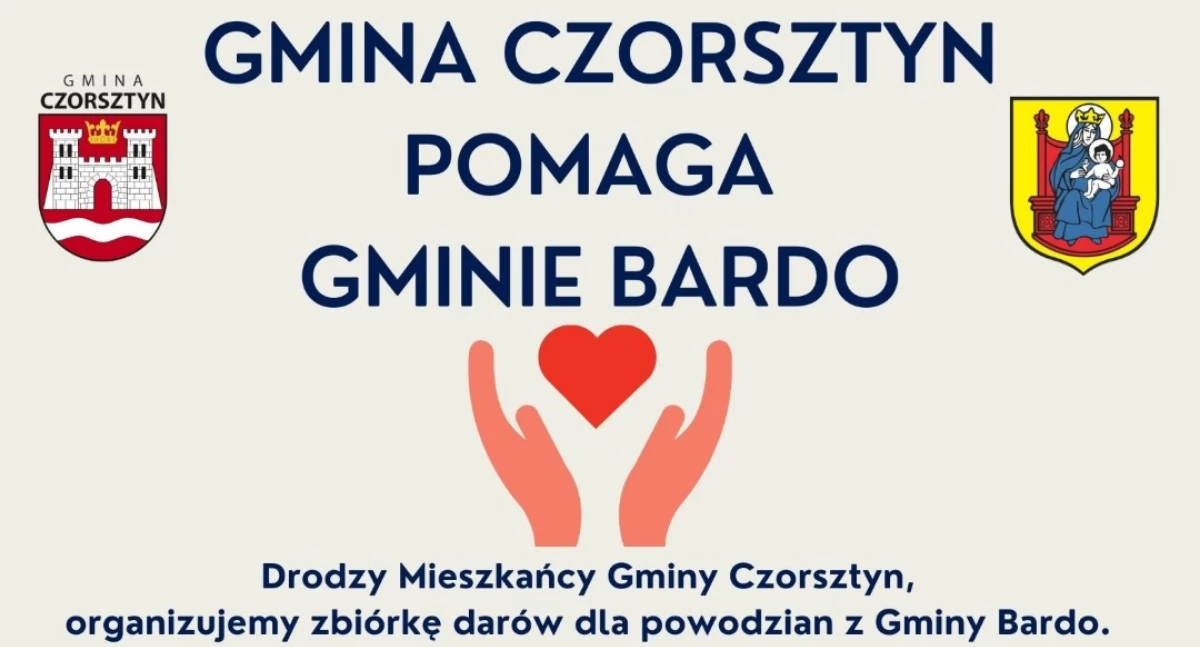 Pomoc charytatywna, Gmina Czorsztyn organizuje zbiórkę powodzian gminy Bardo - zdjęcie, fotografia