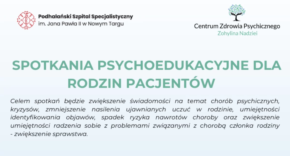 Polecamy, Spotkania psychoedukacyjne Miejskim Centrum Kultury Nowym Targu - zdjęcie, fotografia