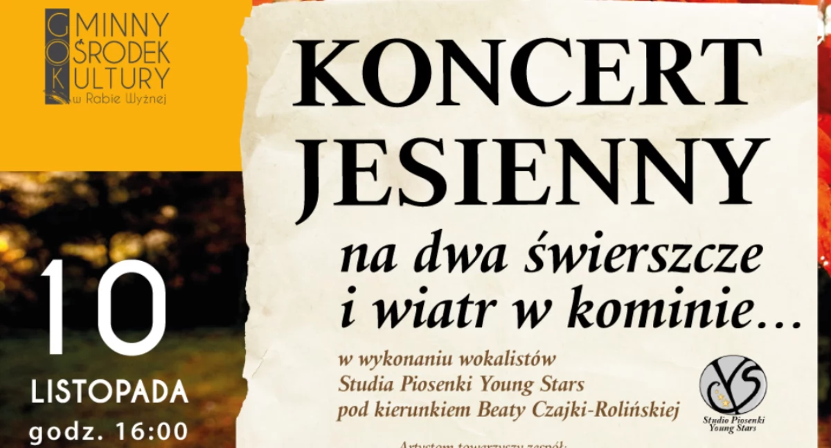 Koncerty, Jesienny Koncert „Na świerszcze wiatr kominie…” muzyczne kulinarne święto Rabie Wyżnej - zdjęcie, fotografia