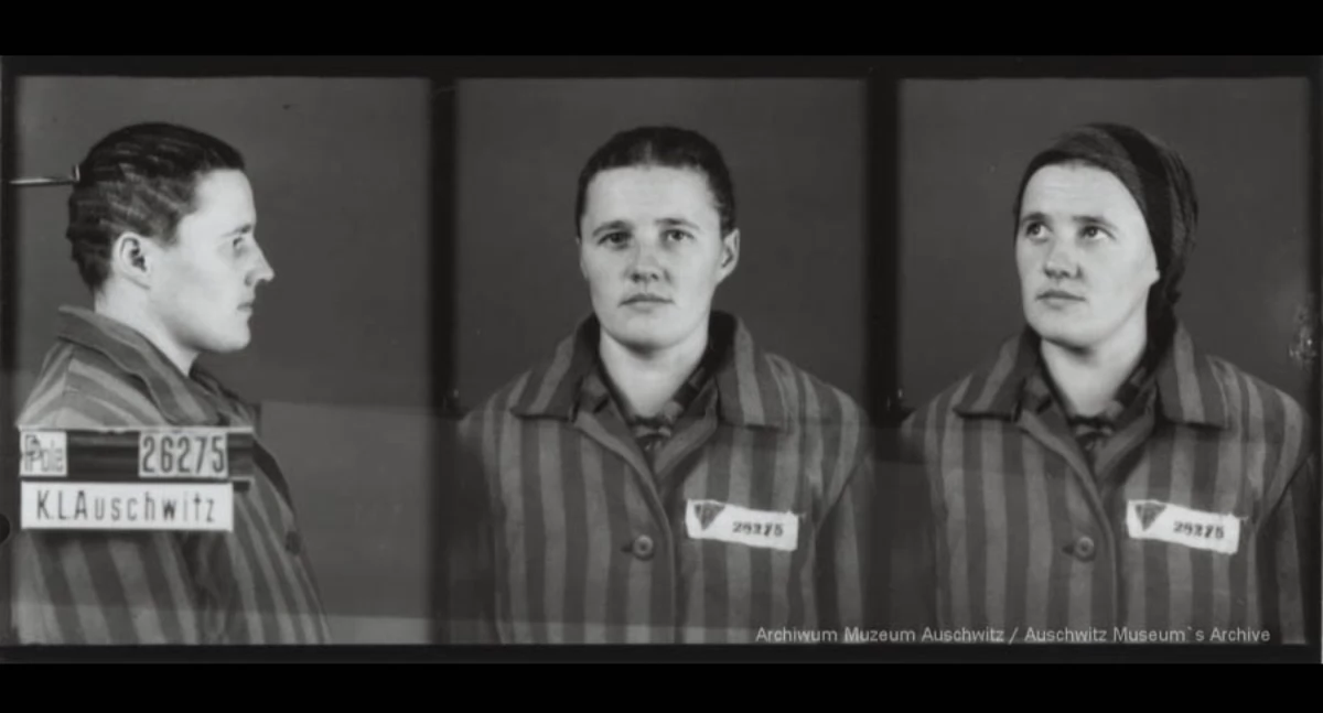 Historia i pamięć, rocznica urodzin Danuty Kwiatkowskiej członkini więźniarki Palace niemieckiego obozu koncentracyjnego Auschwitz - zdjęcie, fotografia