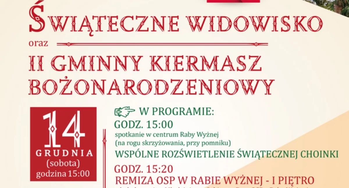Spotkania, Świąteczne widowisko kiermasz Rabie Wyżnej poczuj magię świąt! - zdjęcie, fotografia
