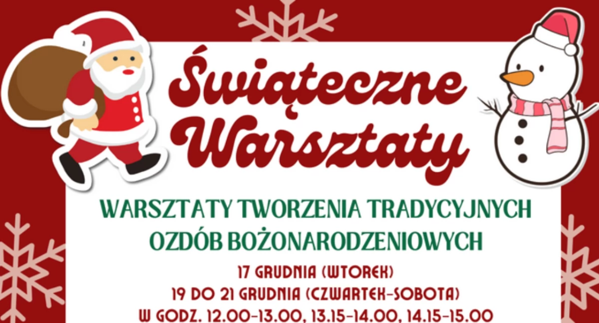 Warsztaty, Świąteczne Warsztaty Nowym Targu twórz ozdoby poczuj magię Świąt! - zdjęcie, fotografia