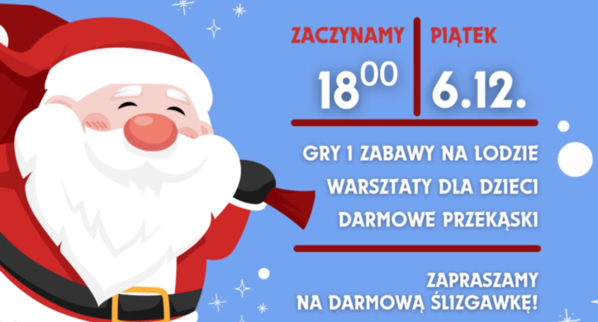 Spotkania, Mikołajki sportowo lodowisku Czarnym Dunajcu - zdjęcie, fotografia
