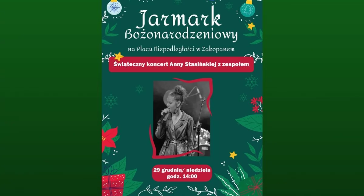Koncerty, Stasińska zespołem wystąpi Jarmarku Bożonarodzeniowym - zdjęcie, fotografia