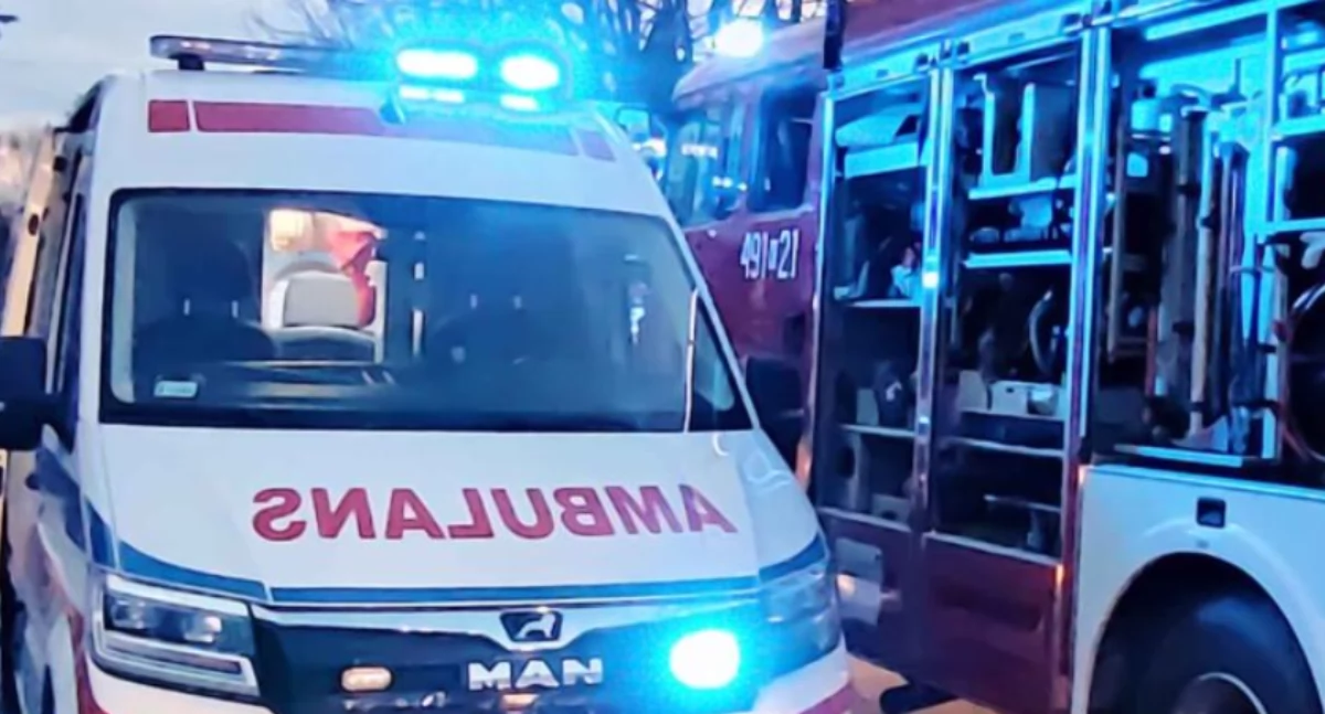 Zdjęcie poglądowe karetki i wozu strażackiego