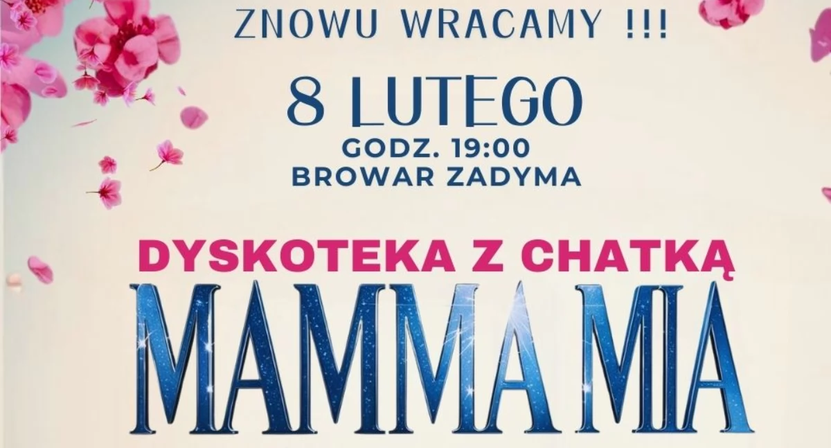 Spotkania, Zaproszenie na wyjątkową imprezę Dyskoteka Chatką Mamma Again - zdjęcie, fotografia