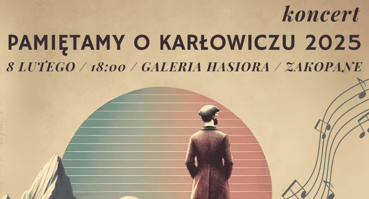 Koncerty, Zaproszenie koncert upamiętniający Mieczysława Karłowicza - zdjęcie, fotografia