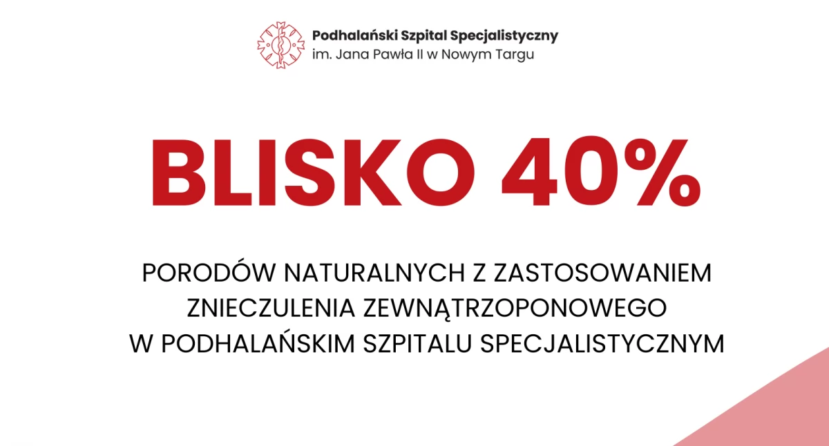 Zdrowie, Blisko porodów naturalnych Podhalańskim Szpitalu Specjalistycznym zastosowaniem znieczulenia zewnątrzoponowego! - zdjęcie, fotografia