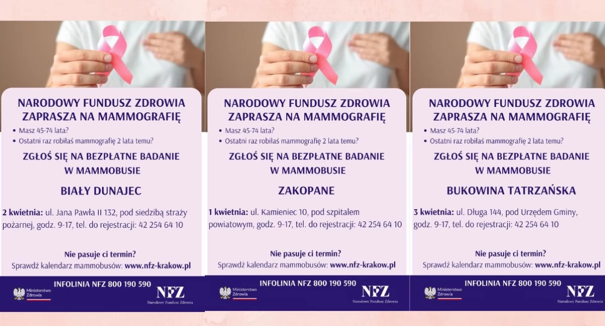 Zdrowie, Bezpłatna mammografia powiecie tatrzańskim sprawdź gdzie zaparkuje mammobus! - zdjęcie, fotografia
