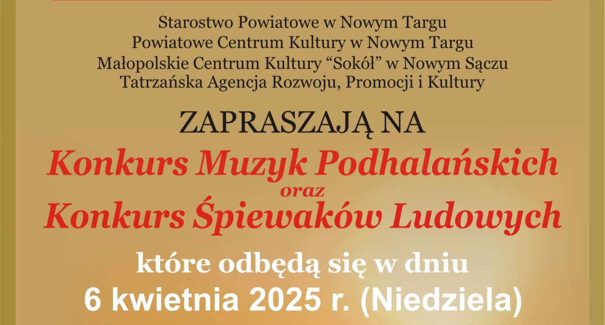 Konkursy, Konkurs Muzyk Podhalańskich Śpiewaków Ludowych niedzielę  góralska tradycja najlepszym wydaniu - zdjęcie, fotografia