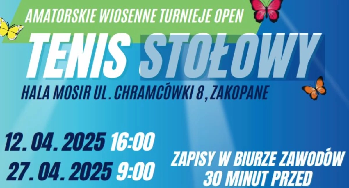 Inne sporty, Wiosenny Amatorski Turniej Tenisie Stołowym organizowany przez MOSIR Zakopane - zdjęcie, fotografia