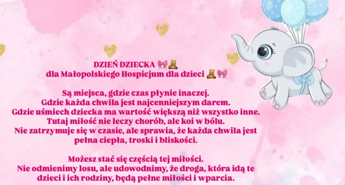 Pomoc charytatywna, Dzień Dziecka pełen miłości wsparcie Małopolskiego Hospicjum Dzieci Krakowie - zdjęcie, fotografia