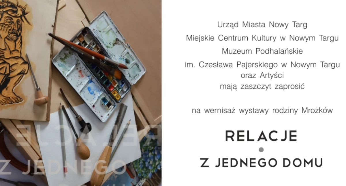 Wystawy, Relacje jednego rodzinna historia opowiedziana sztuką zaproszenie wernisaż wystawy - zdjęcie, fotografia