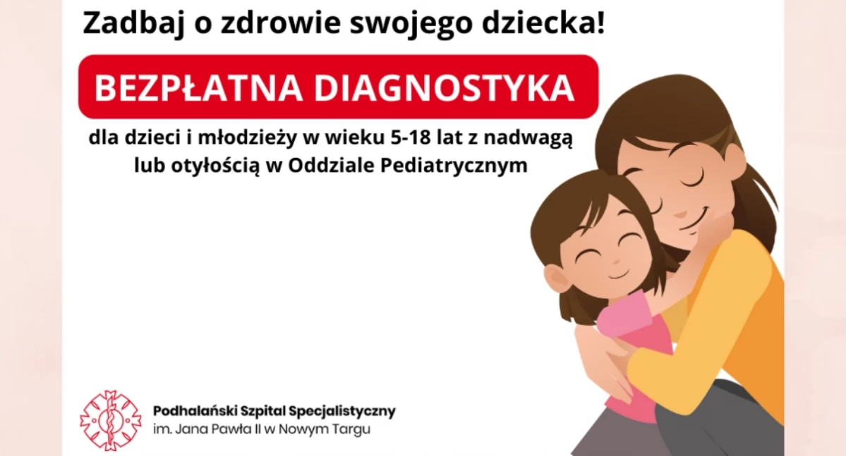 Zdrowie, Twoje dziecko zmaga nadwagą otyłością Skorzystaj bezpłatnej diagnostyki Oddziale Pediatrycznym nowotarskim szpitalu - zdjęcie, fotografia