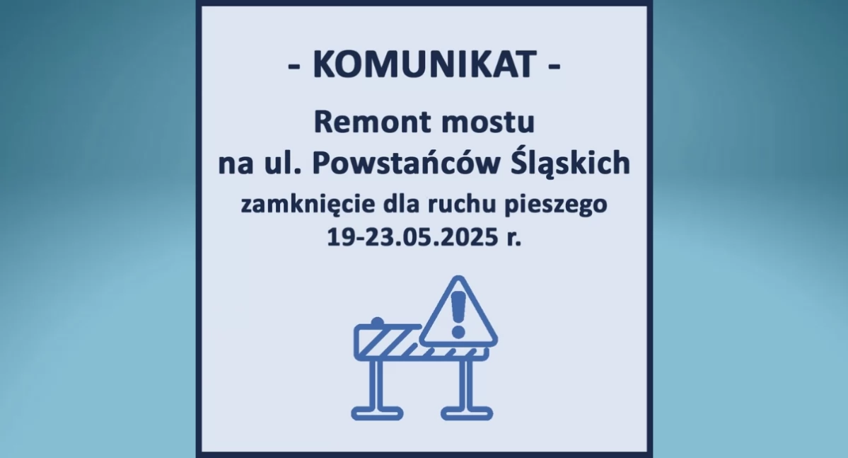 Drogi, Powstańców Śląskich zamknięty również pieszych - zdjęcie, fotografia