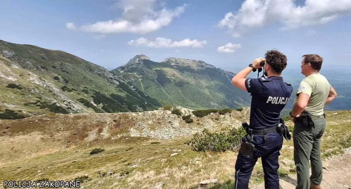 Policyjne, Wspólne patrole policji strażników Tatrach - zdjęcie, fotografia