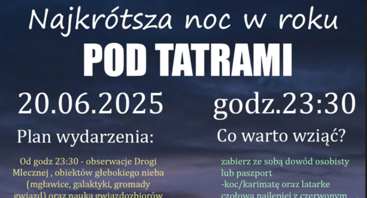 Spotkania, Gwiazdy Tatrami zaproszenie obserwacje najkrótszą - zdjęcie, fotografia