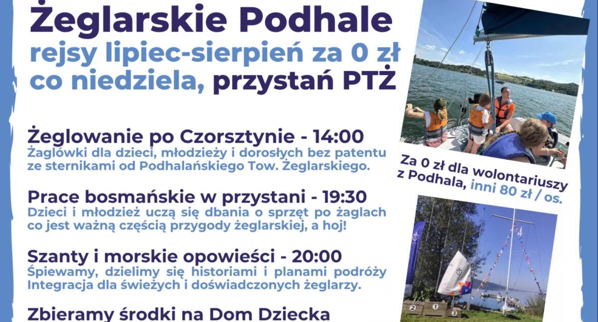 Sprawy lokalne, Żeglarskie Podhale wakacyjne rejsy pozytywna energia jeziorze - zdjęcie, fotografia