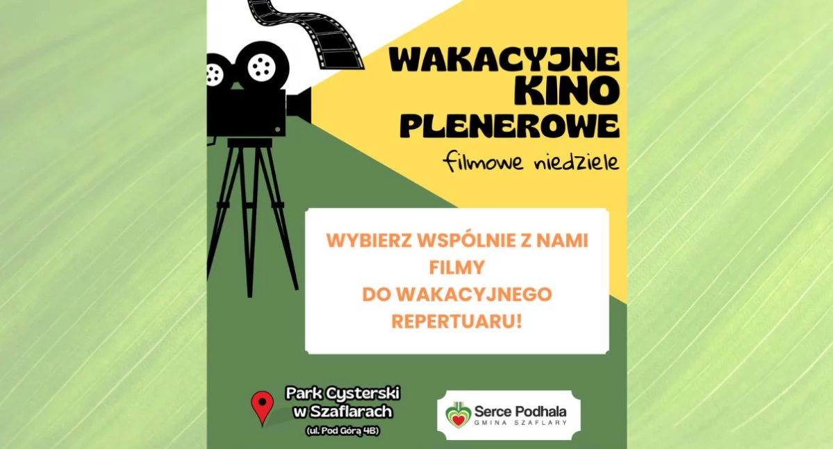Kino, Letnie plenerowe Szaflarach mieszkańcy wybierają repertuar! - zdjęcie, fotografia