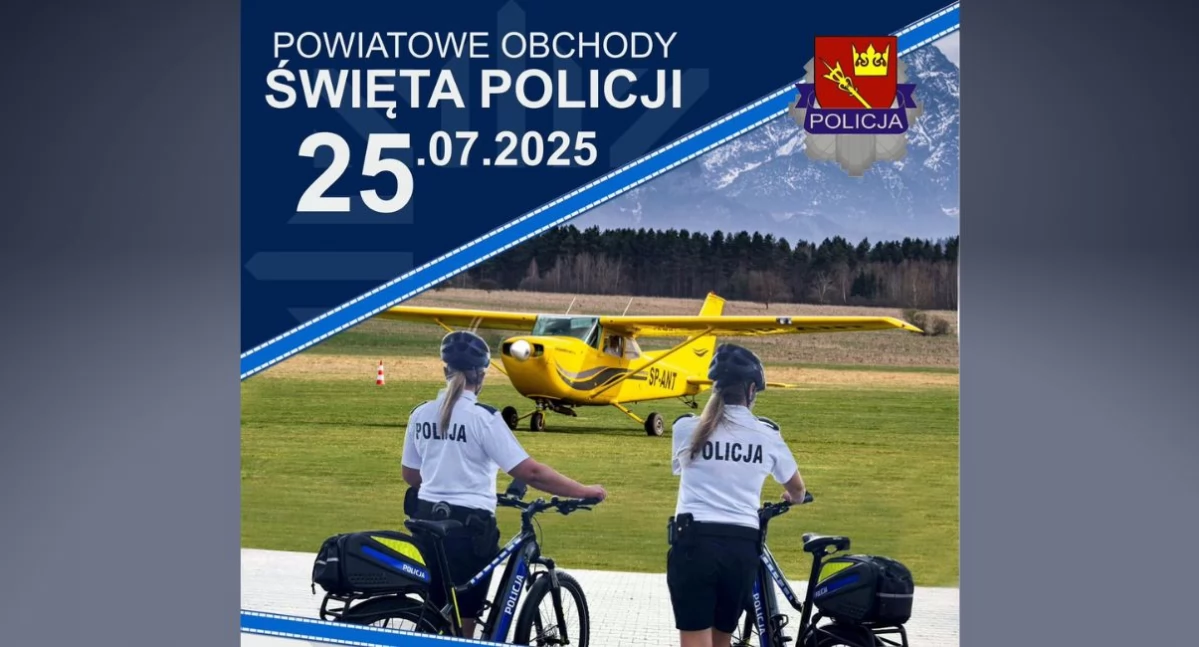 Imprezy , Święto Policji Nowym Targu uroczystości lotnisku lipca - zdjęcie, fotografia