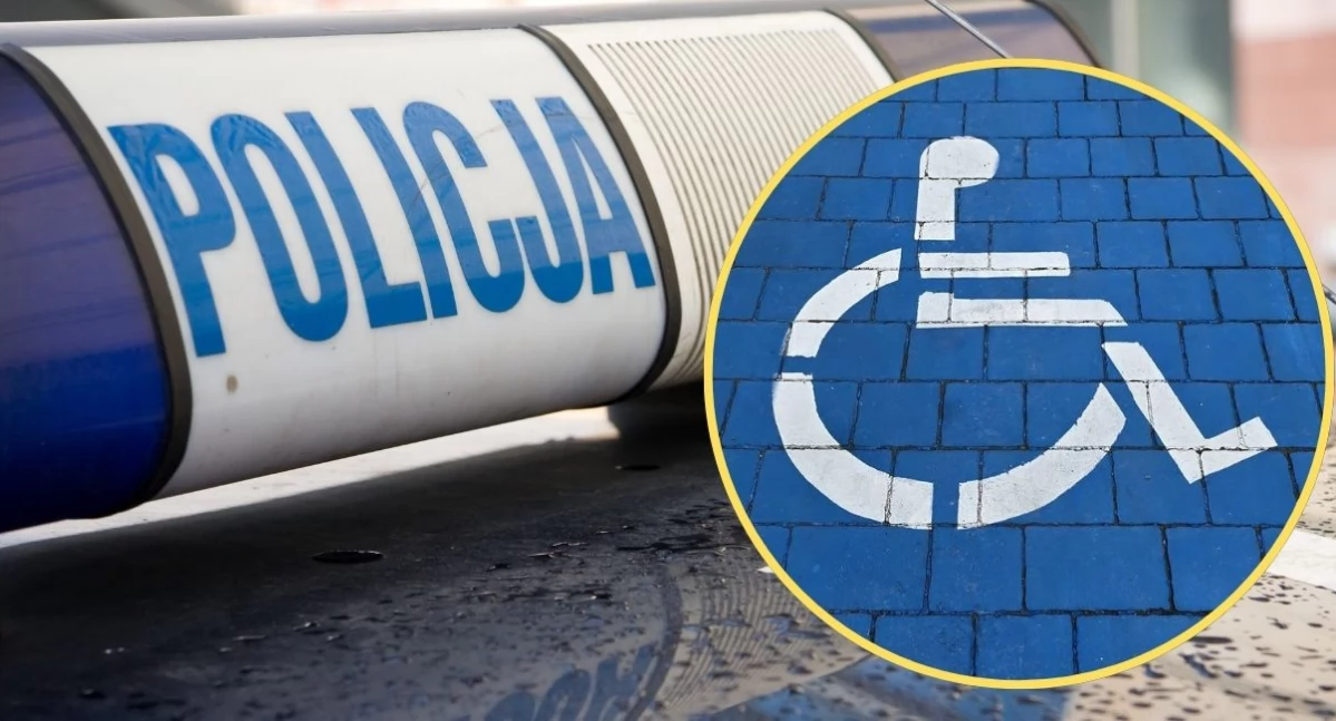 Informacje 112, mandatu odholowany samochód nielegalne parkowanie miejscu niepełnosprawnych - zdjęcie, fotografia