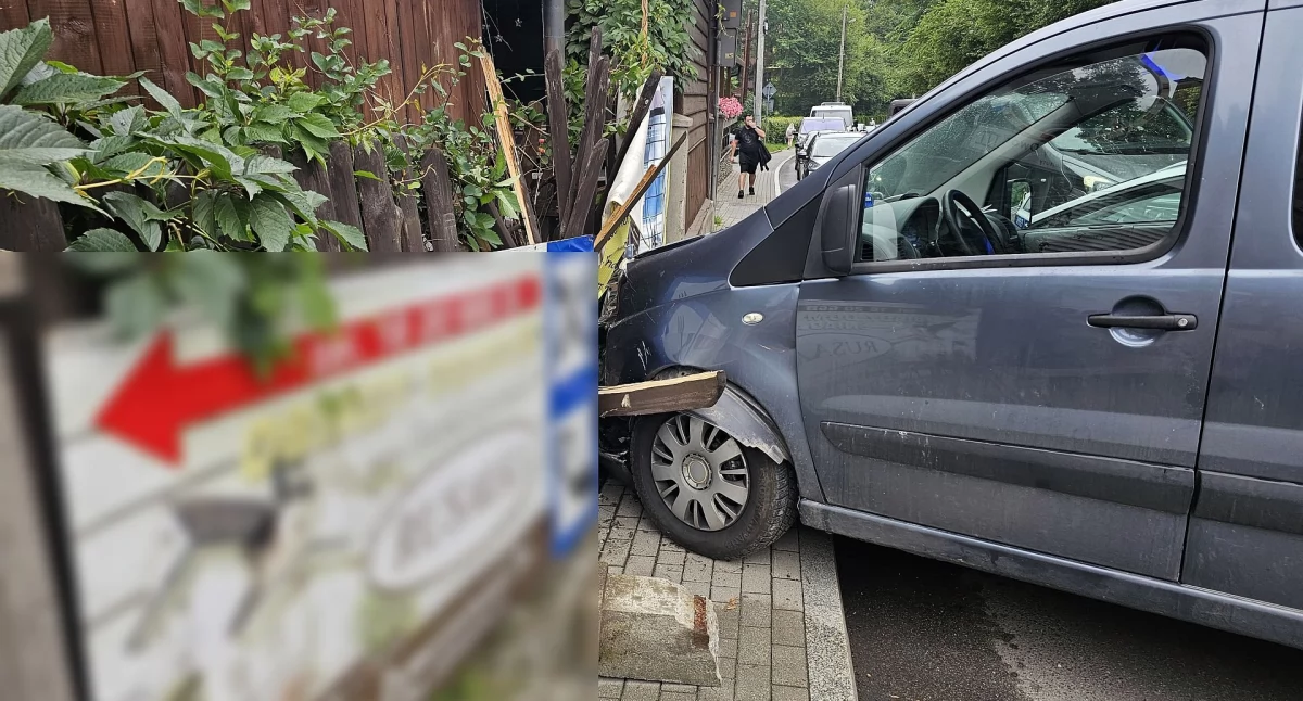 Zdjęcia ze zderzenia się dwóch samochodów / Fot. KPP Zakopane