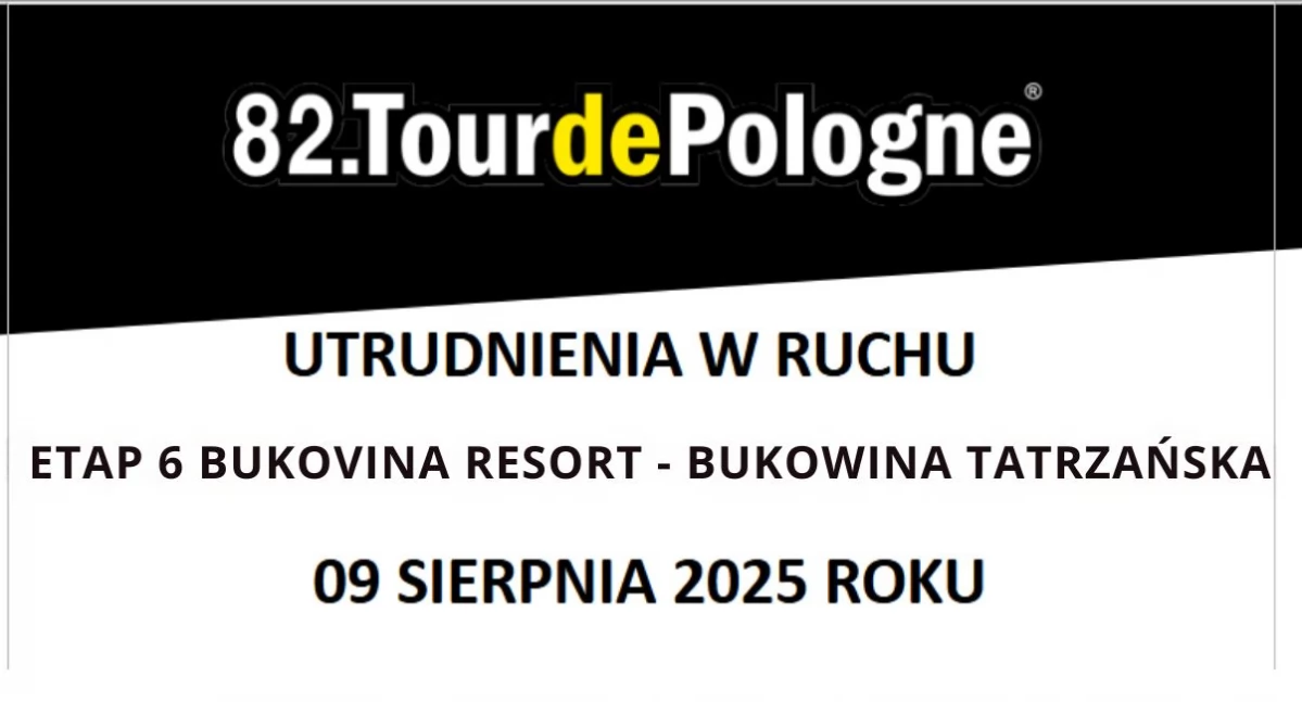 Sprawy lokalne, Utrudnienia drogowe Bukowinie Tatrzańskiej związane etapem Pologne - zdjęcie, fotografia