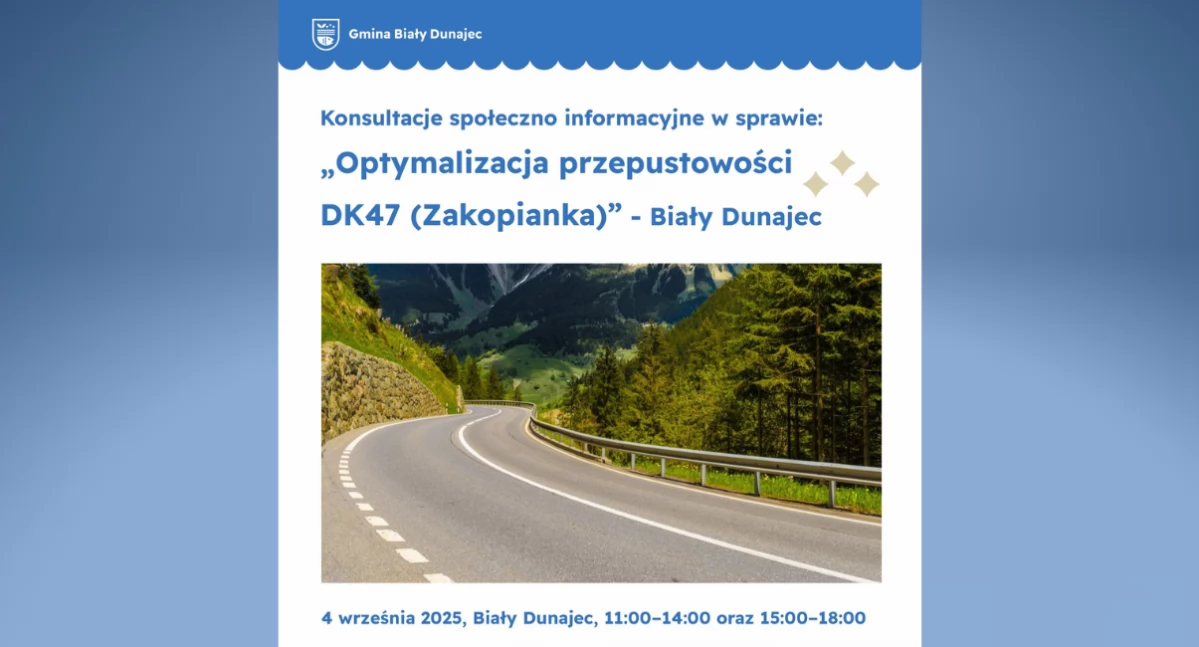 Drogi, Konsultacje społeczne sprawie Zakopianki Białym Dunajcu września - zdjęcie, fotografia