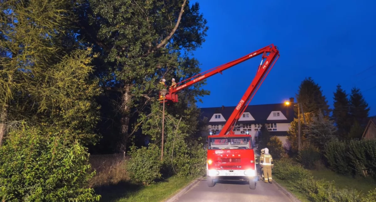 Zagrożenia miejscowe, Strażacy zadbali bezpieczeństwo uczniów Podczerwonem - zdjęcie, fotografia