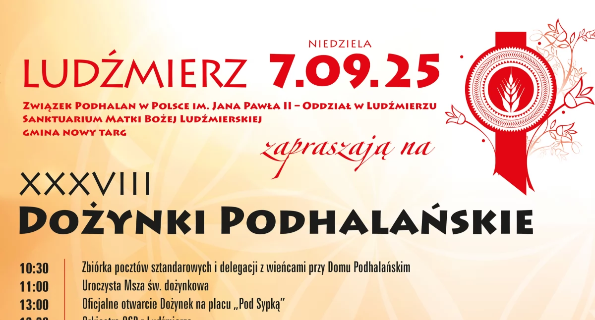 Festyny i pikniki, Święto plonów tradycji Dożynki Podhalańskie Ludźmierzu września - zdjęcie, fotografia